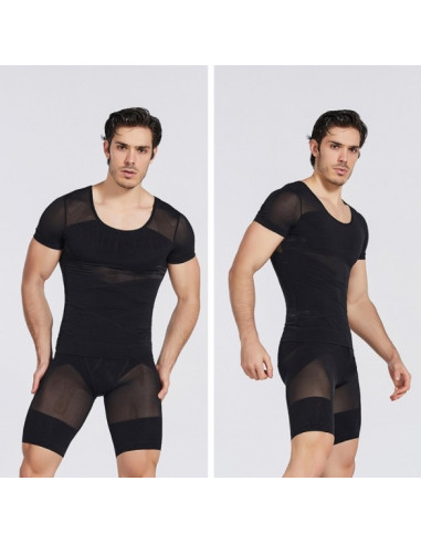 Утягивающая футболка мужская Black 7010