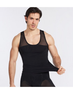 Утягивающая майка мужская Black 7014