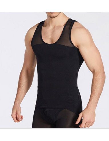 Утягивающая майка мужская Black 7014