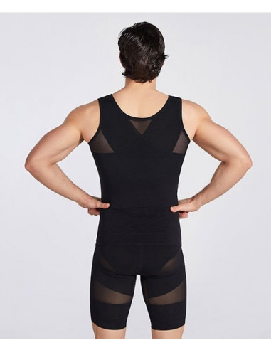 Утягивающая майка мужская Black 7014