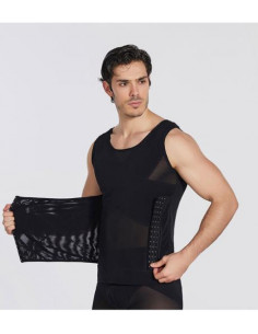 Майка корсет для мужчин Black 7017