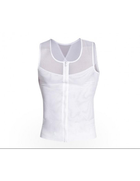 Майка для мужчин после операции White 7019