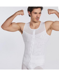 Майка для мужчин после операции White 7019