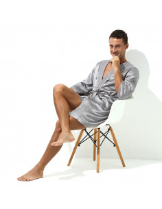 Халат мужской короткий с капюшоном G92