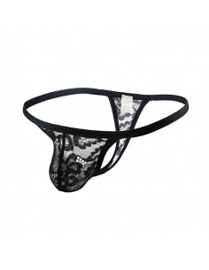 Эротические стринги кружевные Black G107 2