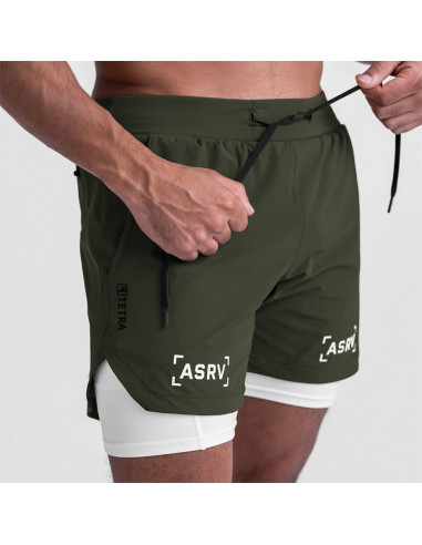 Шорты с тайтсами для фитнеса ASRV 3432