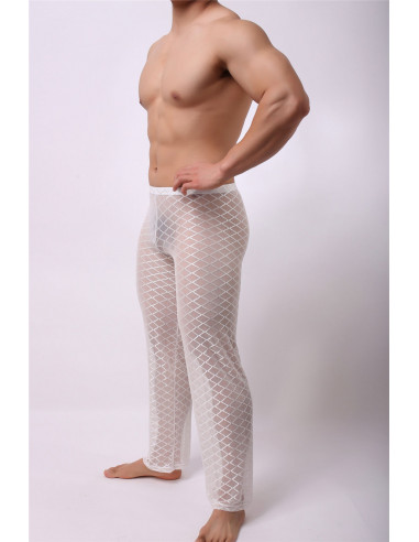Мужские полупрозрачные штаны White 873