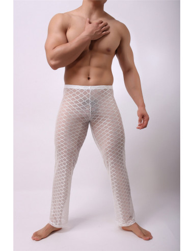 Мужские полупрозрачные штаны White 873