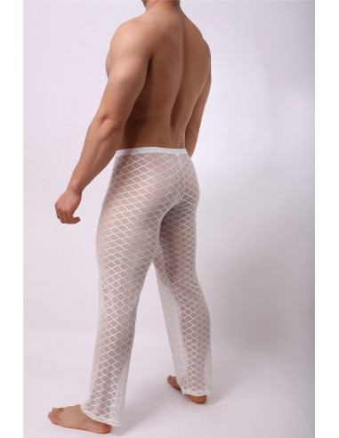 Мужские полупрозрачные штаны White 873