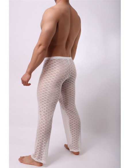 Мужские полупрозрачные штаны White 873