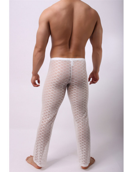 Мужские полупрозрачные штаны White 873