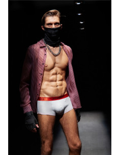 Белые боксеры с красной резинкой JM295 2