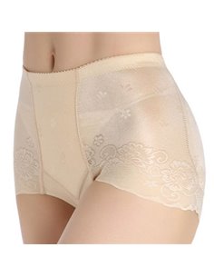 Бесшовные трусы для увеличения ягодиц  11017 Бежевые 44