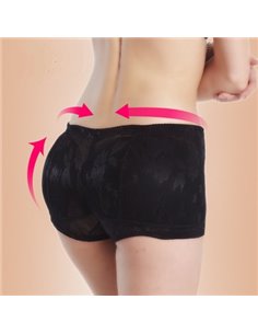 Короткие корректирующие трусы Пуш Ап для бедер и ягодиц 13006 Черные 42