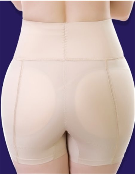 Корректирующие шорты для увеличения бедер и ягодиц с высоким поясом 13011 Бежевые 44
