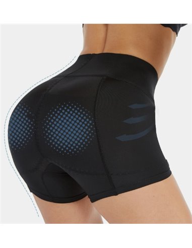 Шорты  для увеличения бедер и ягодиц с высоким поясом  13012 Черные 44