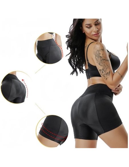 Шорты  для увеличения бедер и ягодиц с высоким поясом  13012 Черные 44