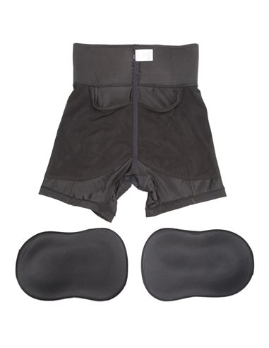 Шорты  для увеличения бедер и ягодиц с высоким поясом  13012 Черные 44