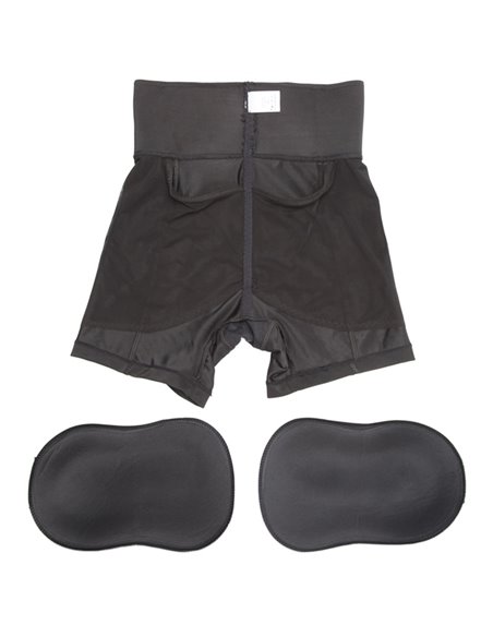 Шорты  для увеличения бедер и ягодиц с высоким поясом  13012 Черные 44