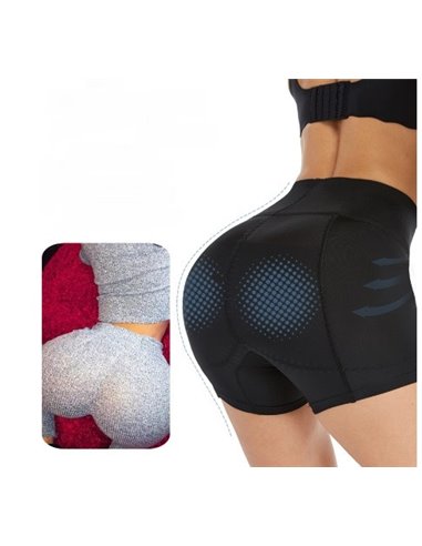 Шорты  для увеличения бедер и ягодиц с высоким поясом  13012 Черные 44