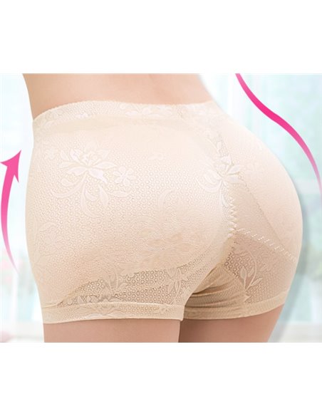 Шорты бесшовные Пуш ап для ягодиц и бедер  13015 Бежевые 42