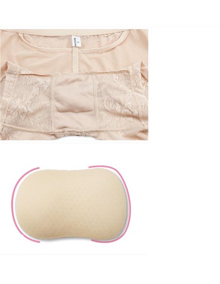 Шорты бесшовные Пуш ап для ягодиц и бедер  13015 Бежевые 42