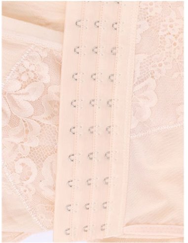 Боди на крючках и с удлиненными шортами 14009 Бежевый 48