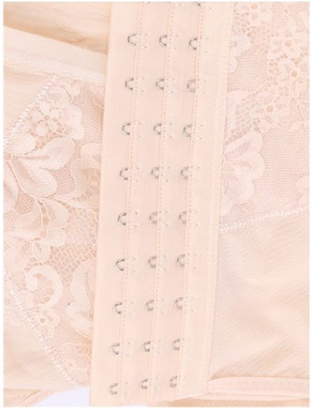 Боди на крючках и с удлиненными шортами 14009 Бежевый 48