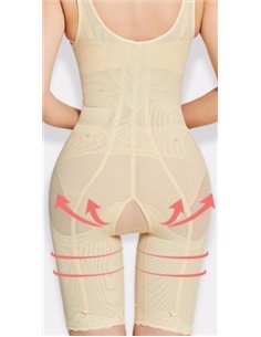 Боди на крючках и с удлиненными шортами 14009 Бежевый 48 2