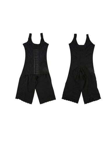 Корректирующий боди для коррекции фигуры с корсетом и шортами 14010 Черный 48