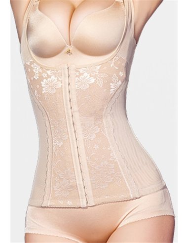 Майка корректирующая талию и живот на крючках сильная утяжка 14011 Бежевый 44
