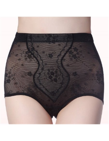 Трусы больших размеров утягивающие бесшовные 14016 Черные 46