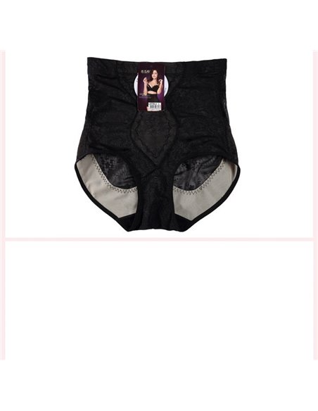 Трусы больших размеров утягивающие бесшовные 14016 Черные 46