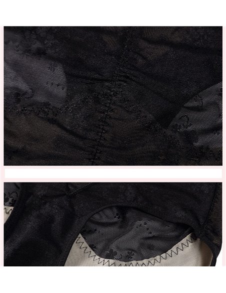 Трусы больших размеров утягивающие бесшовные 14016 Черные 46