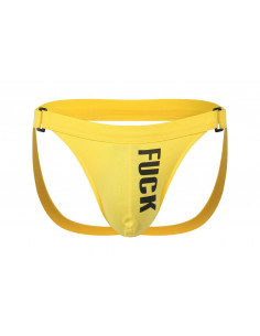 Желтые джоки с надписью Fuck G159