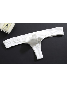 Белые стринги для мужчин G176