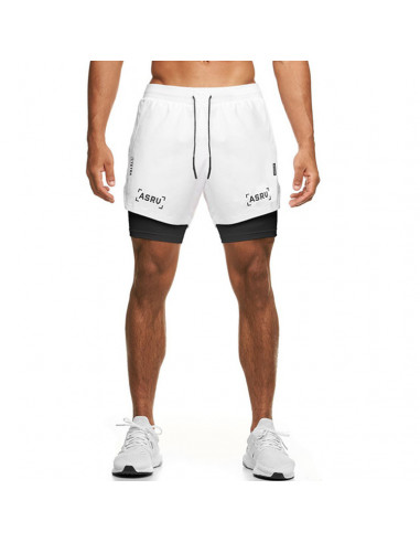 Белые шорты с тайтсами ASRV 3435