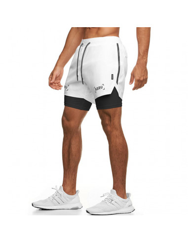Белые шорты с тайтсами ASRV 3435