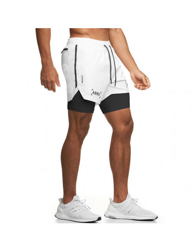 Белые шорты с тайтсами ASRV 3435