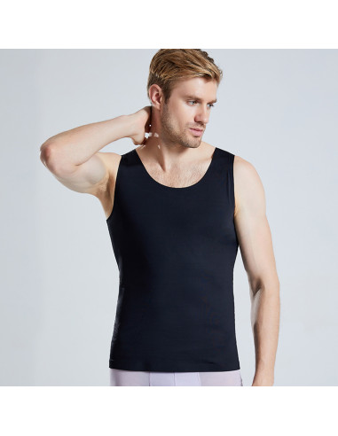 Утягивающая футболка бесшовная Black 7024