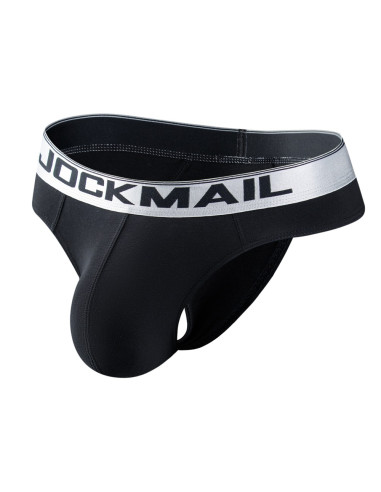 Мужские стринги с серебристым поясом...