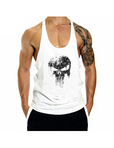 Майка с черепом белая Skull...