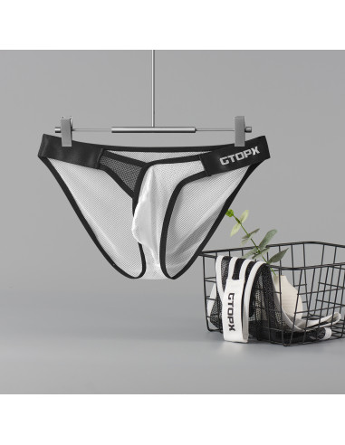 Мужские слипы из прозрачной сетки GT92