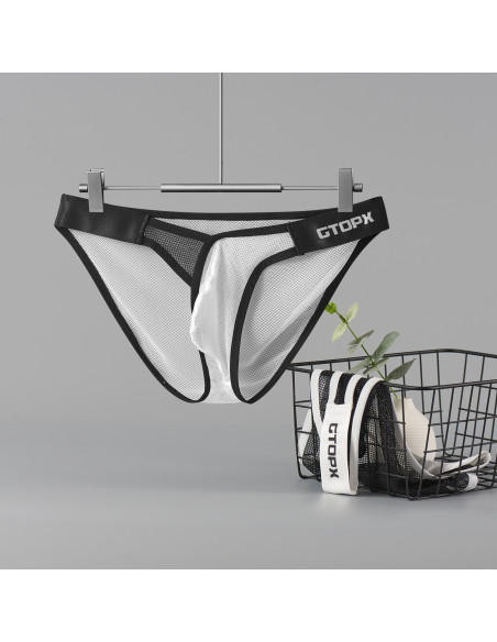 Мужские слипы из прозрачной сетки GT92