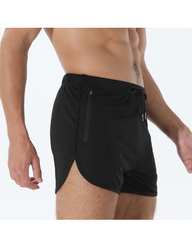 спортивные шорты мужские для бега с карманами на молнии