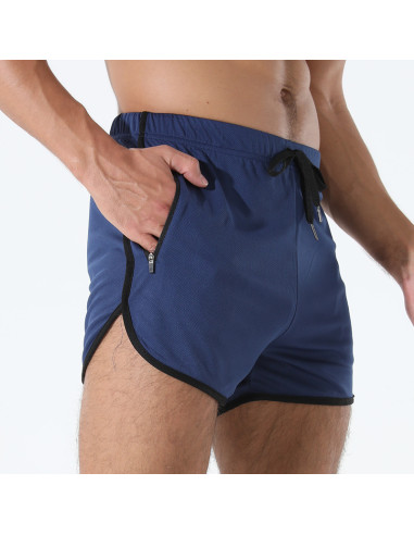 мужские короткие шорты для зала с боковыми разрезами