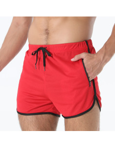 чоловічі короткі тренувальні шорти червоного кольору