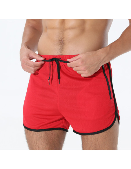 мужские спортивные шорты красные для бега и зала