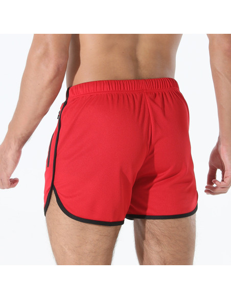 красные быстросохнущие шорты мужские вид сбоку