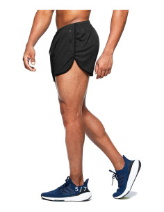 короткие черные мужские спортивные шорты сетчатые с подкладкой 2